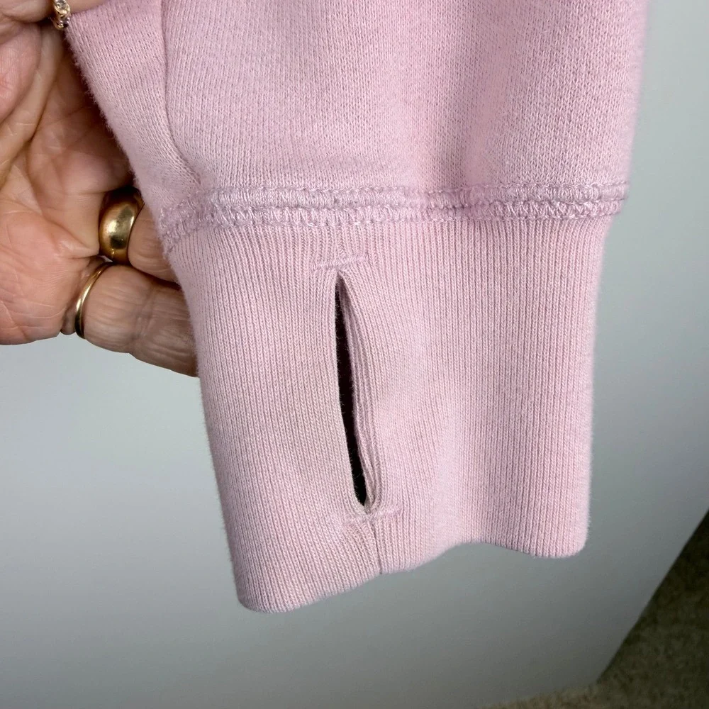 Y2K Preppy Spellout Embroidered Hoodie Abercrombie Kids Pink Girls 15/16